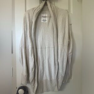 aeropostale women’s cream off white cable knit neck cardigan sweater